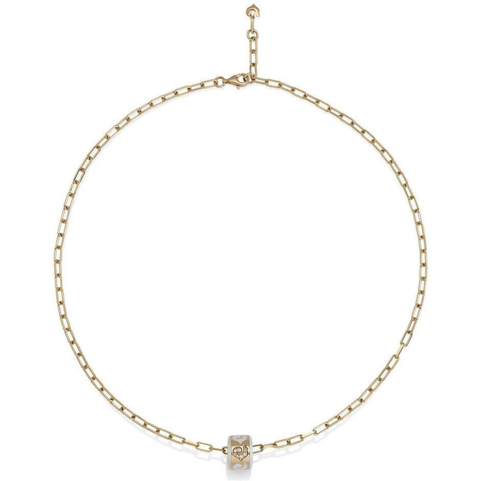 Chantecler Carousel necklace in rose gold, diamonds and white enamel
