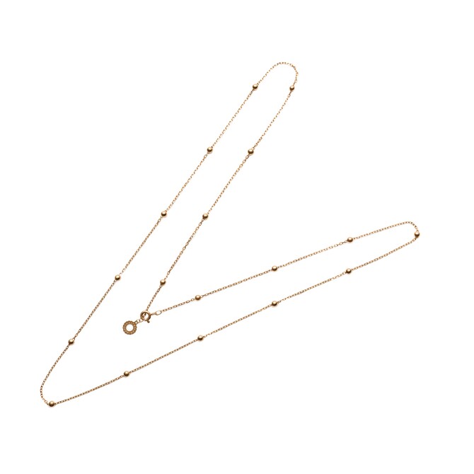Chantecler chain 80 cm shot blasted in 9 kt rose gold