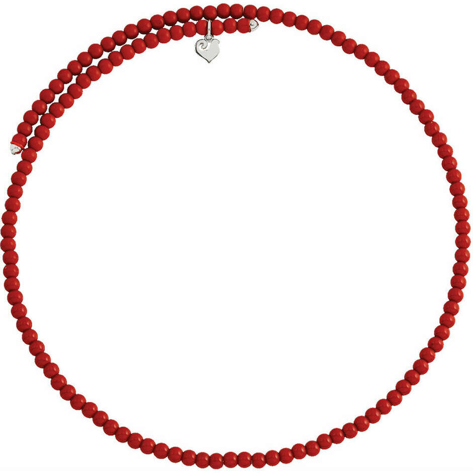 Chantecler Choker in Coral and Silver Bioresin