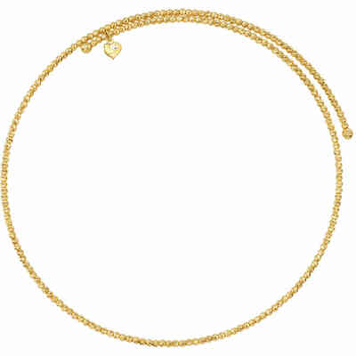 Chantecler choker with diamond-cut spheres in gold-plated silver