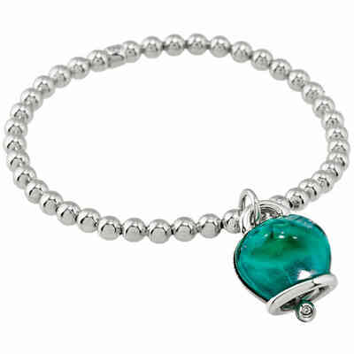 Chantecler elastic bell bracelet in green resin