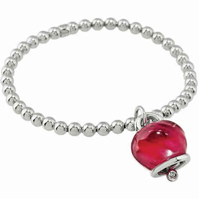 Chantecler elastic bracelet with bell in burgundy resin