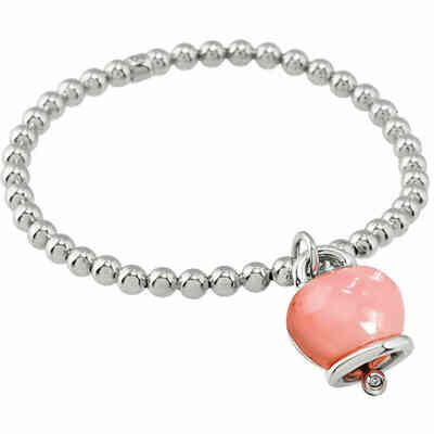 Chantecler elastic bracelet with pink resin bell