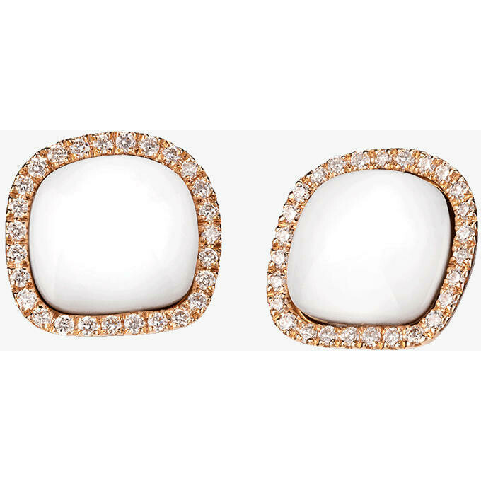 Chantecler Enchante earrings in rose gold with diamonds and kogolong