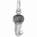 Chantecler Horn Pendant in Silver and Black Resin Black resin