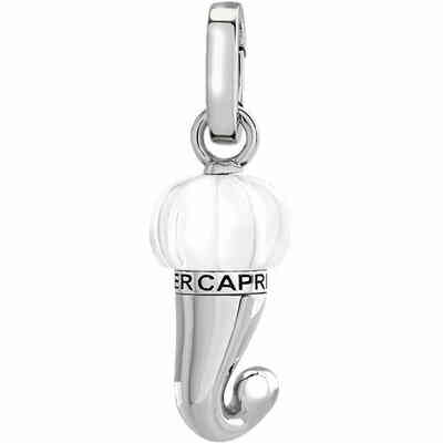 Chantecler Horn Pendant in Silver and White Resin Chantecler Horn Pendant in Silver and White Resin