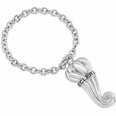 Chantecler Large Horn Keychain in Silver and Diamond Chantecler Large Horn Keychain in Silver and Diamond