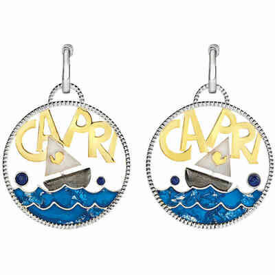 Chantecler Logo Capri earrings in silver and resin Chantecler Logo Capri earrings in silver and resin