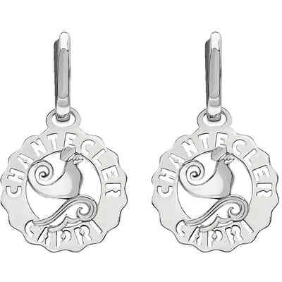 Chantecler Logo Rooster Mini Silver Earrings Chantecler Logo Rooster Mini Silver Earrings