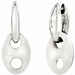 Chantecler Marina mesh earrings in silver and white resin White resin