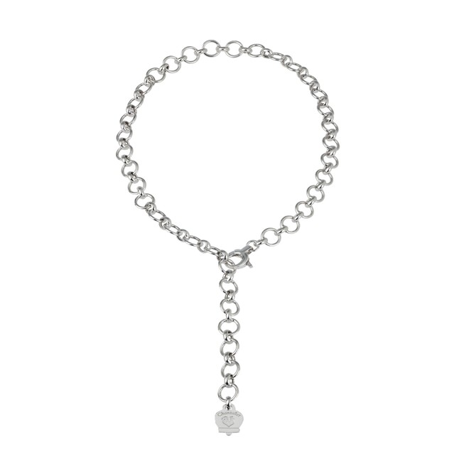 Chantecler necklace in silver 45 cm oval and round links