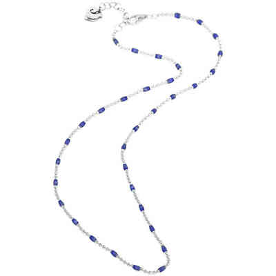 Chantecler necklace in silver and blue enamel 42 cm Chantecler necklace in silver and blue enamel 42 cm