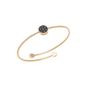 Chantecler Paillettes bracelet in rose gold and black diamonds