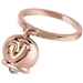 Chantecler ring in rose gold and a diamond in the clapper Rose gold