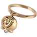 Chantecler ring in yellow gold and a diamond in the clapper Yellow gold