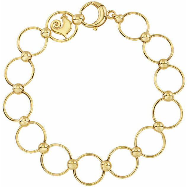 Chantecler round link bracelet in yellow gold