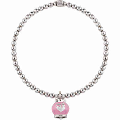 Chantecler silver bracelet with enamel bell and butterflies on the back