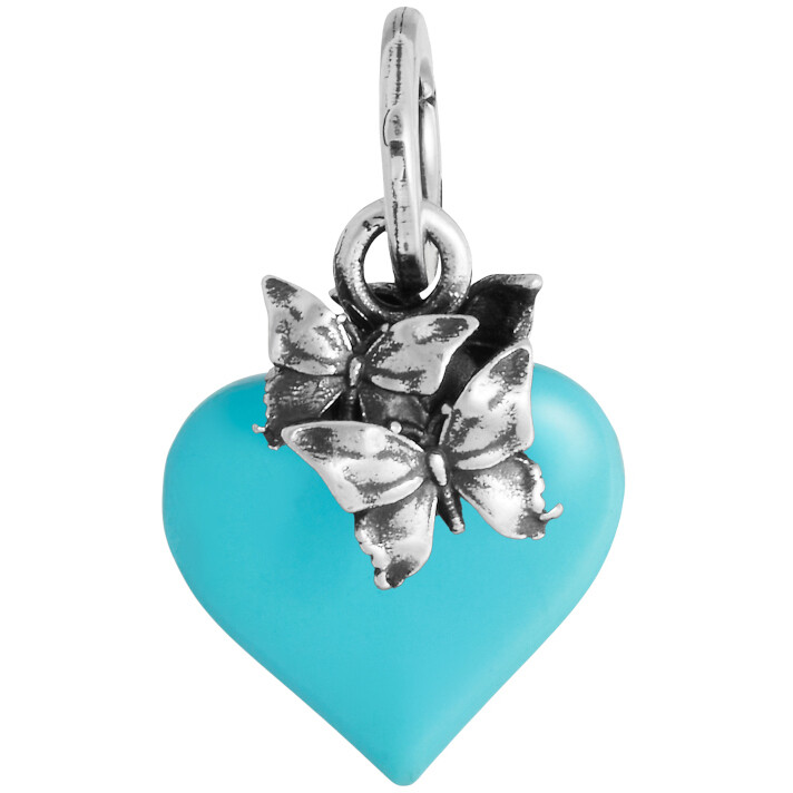 Charm Giovanni Raspini Cuore Farfalle Azzurro