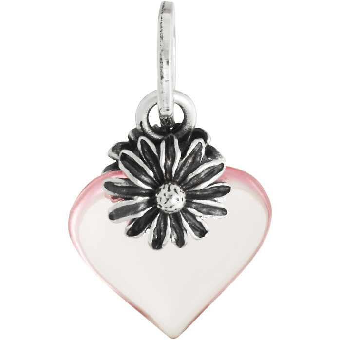 Charm Giovanni Raspini Cuore Margherita Rosa