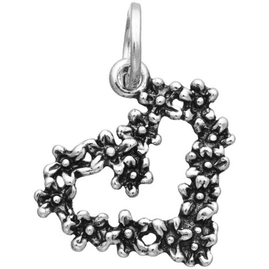 Charm Giovanni Raspini Cuore Margherite in argento