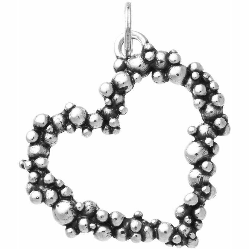 Charm Giovanni Raspini cuore perlage in argento