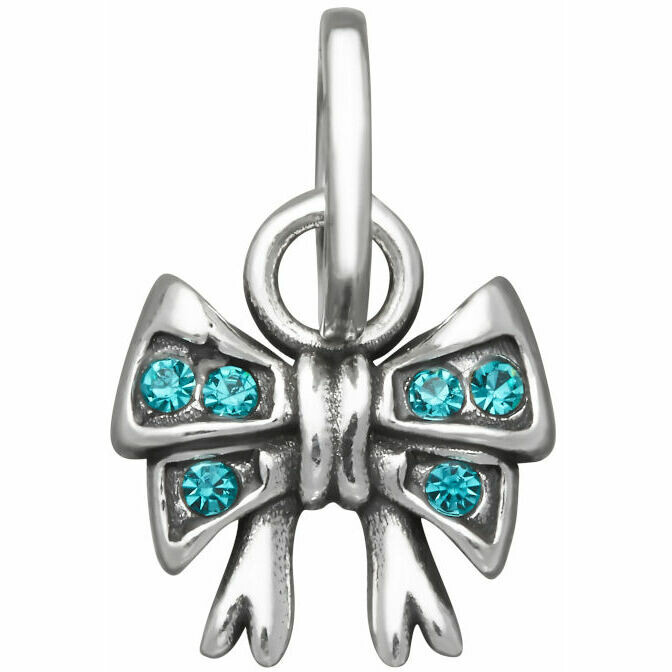 Charm Giovanni Raspini Fiocco mini Crystal Azzurro