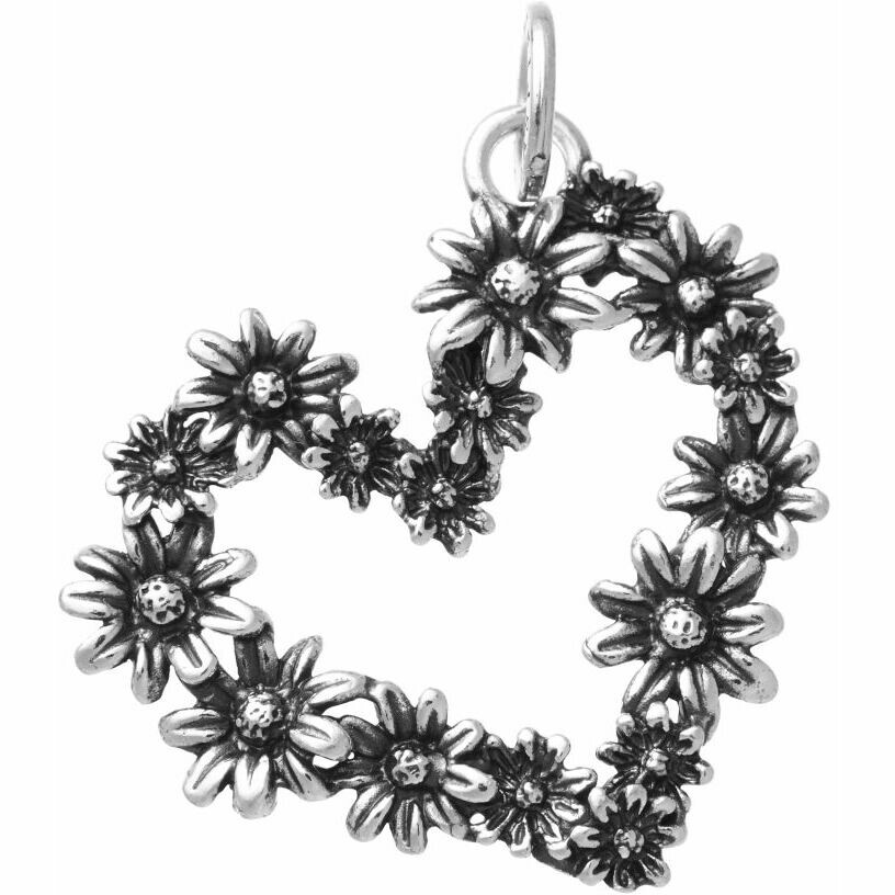 Charm Giovanni Raspini Heart Daisies large