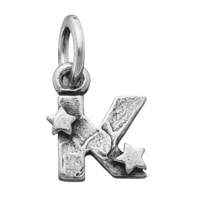 Charm Giovanni Raspini Lettera K con stelle