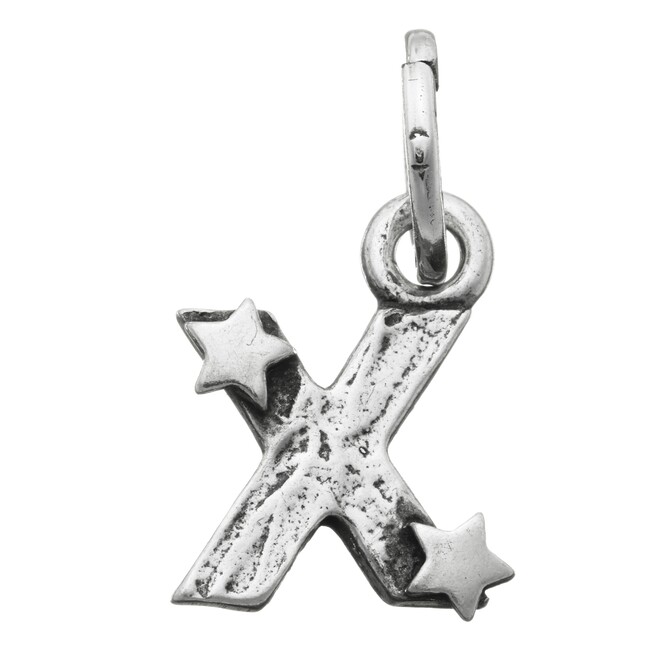 Charm Giovanni Raspini lettera X con stelle