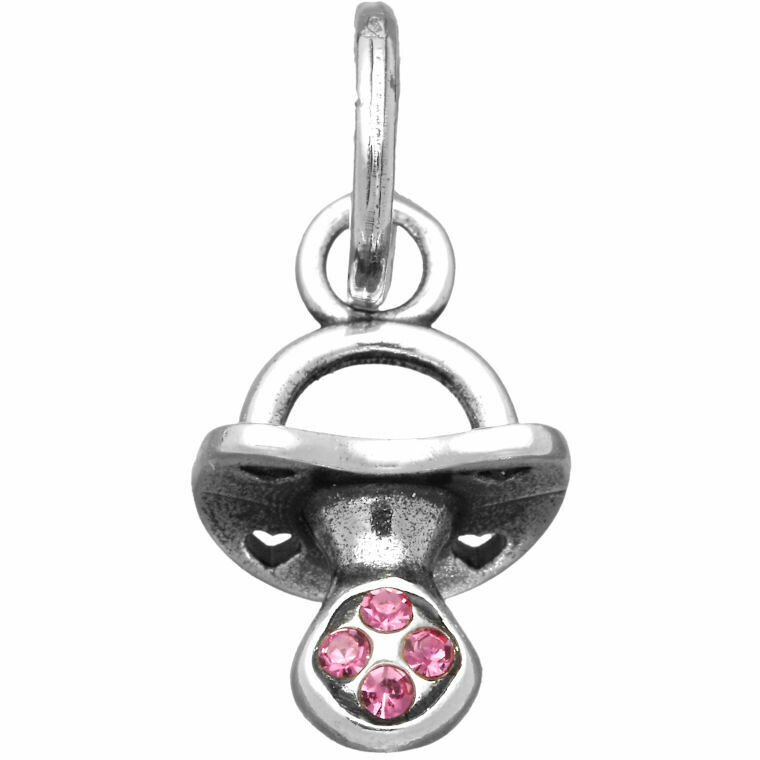Charm Giovanni Raspini Pacifier Crystal Pink