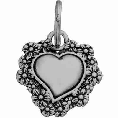 Charm Giovanni Raspini Votive Heart Daisies Charm Giovanni Raspini Votive Heart Daisies