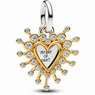Charm Pandora Cuore Luminoso doppio Charm Pandora Cuore Luminoso doppio