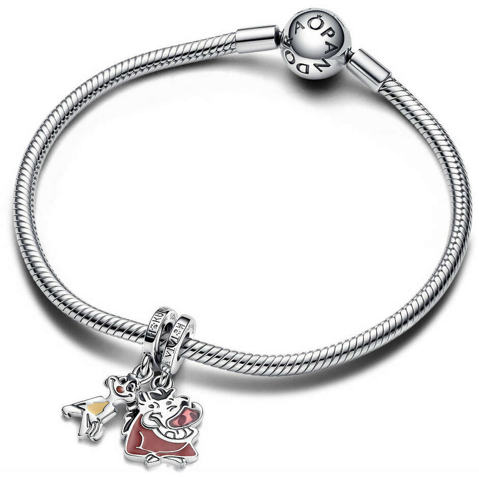 Charm Pandora Disney Il Re Leone Pendente Timon e Pumbaa divisibile