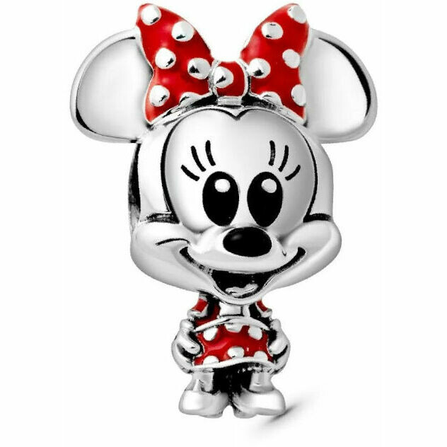 Charm Pandora Disney Minnie con Vestito e Fiocco a Pois