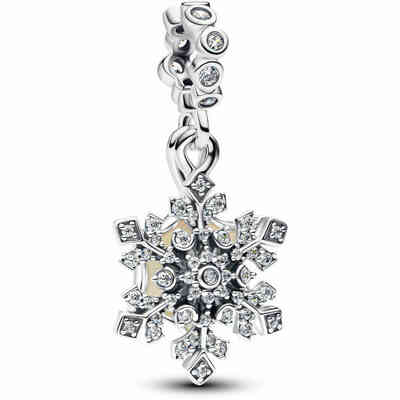 Charm Pandora doppio Fiocco di neve opalescente Charm Pandora doppio Fiocco di neve opalescente