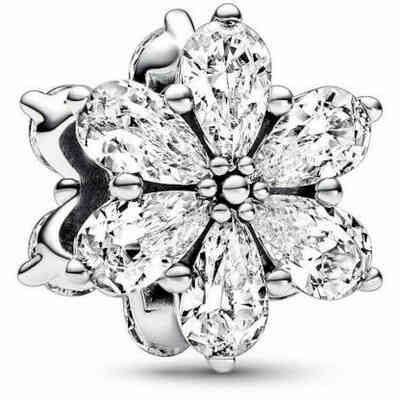 Charm Pandora Herbarium Fiore Luminoso in argento