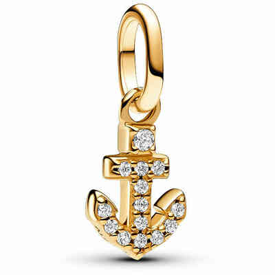 Charm Pandora Mini Pendente Ancora placcata oro Charm Pandora Mini Pendente Ancora placcata oro