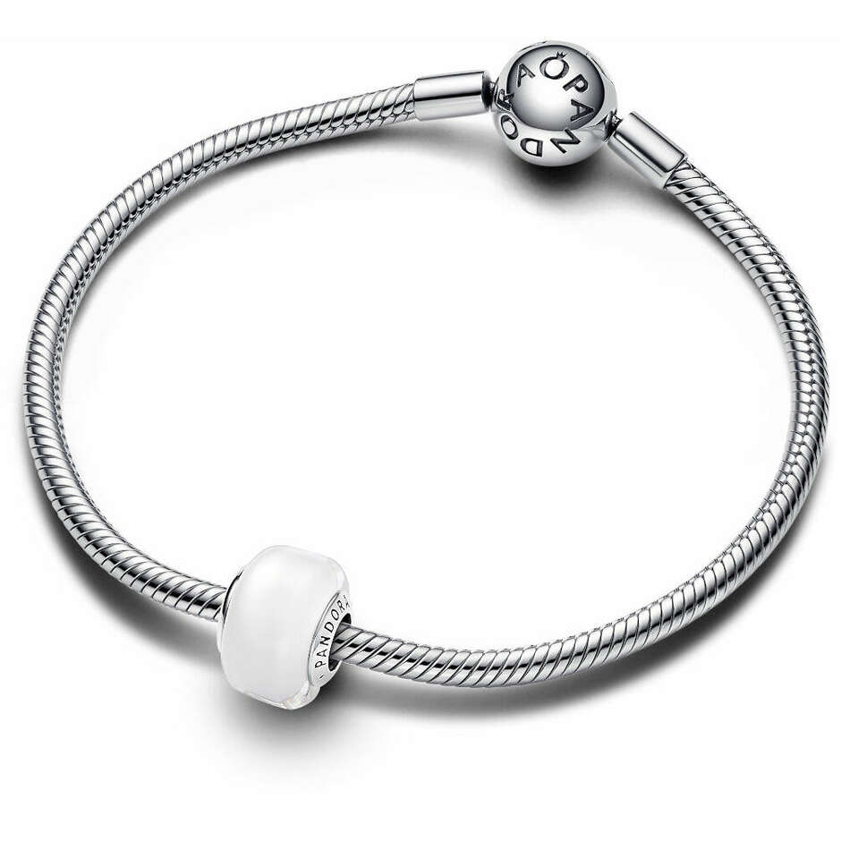 Charm Pandora Mini Vetro di Murano Bianco