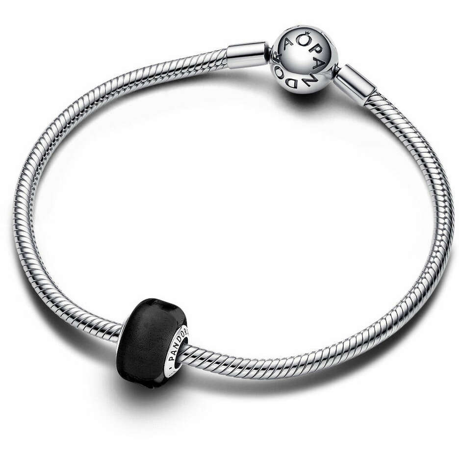 Charm Pandora Mini Vetro di Murano Nero