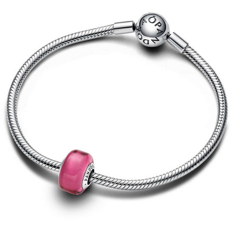 Charm Pandora Mini Vetro di Murano Rosa