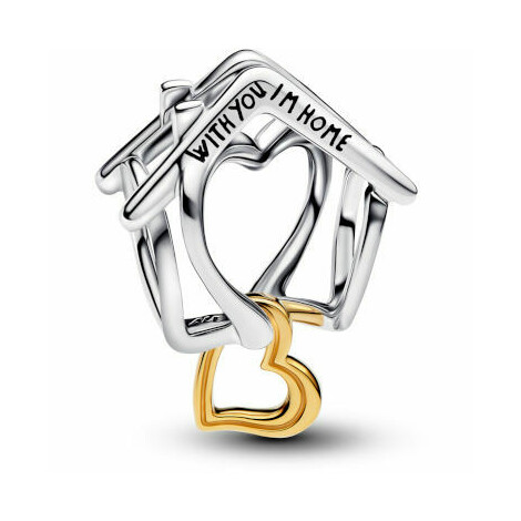Charm Pandora Openwork Casa "With You I'm Home"