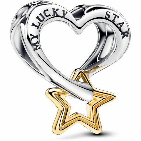 Charm Pandora Openwork Cuore e Stella "My Lucky Star"