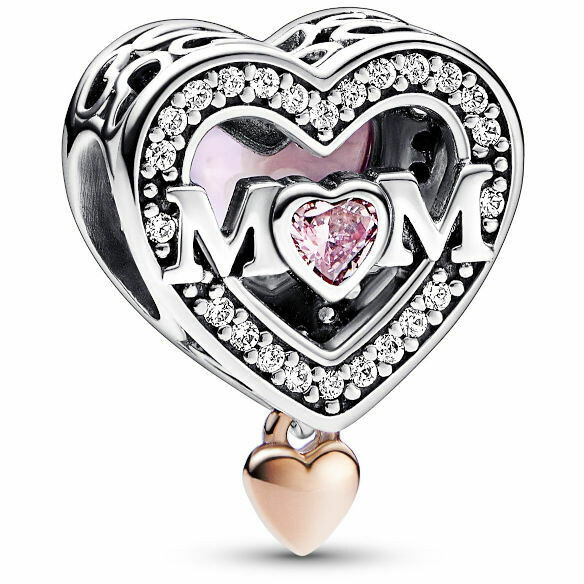 Charm Pandora Openwork Mamma con Cuore Pendente