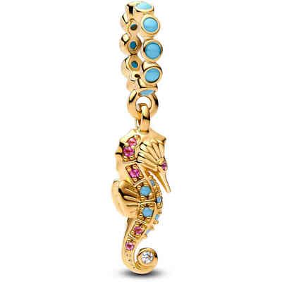 Charm Pandora Pendente Cavalluccio Marino placcato oro Charm Pandora Pendente Cavalluccio Marino placcato oro