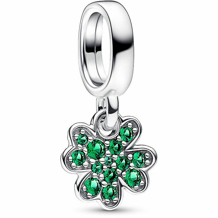 Charm Pandora Pendente Quadrifoglio Verde Piccolo