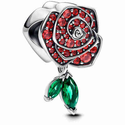 Charm Pandora Rosa Scintillante rossa Charm Pandora Rosa Scintillante rossa