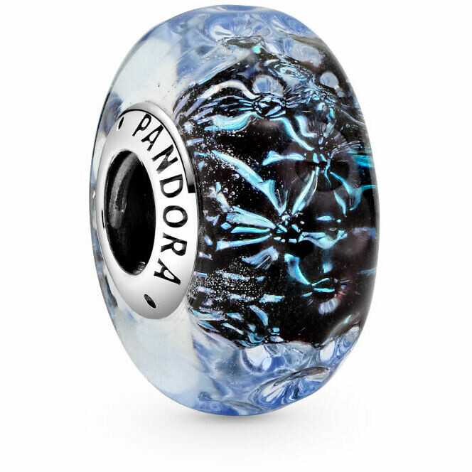 Charm Pandora Vetro di Murano Oceano Blu