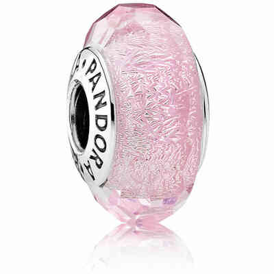 Charm Pandora Vetro di Murano Rosa Iridescente Charm Pandora Vetro di Murano Rosa Iridescente