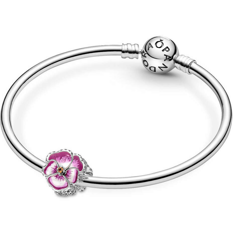 Charm Pandora Viola del Pensiero Rosa