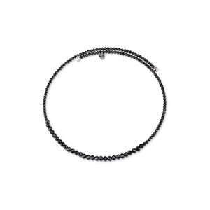 Chocker Chantecler in spinello nero e argento Chocker Chantecler in spinello nero e argento